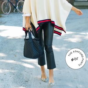 Tuckernuck Ashford Black Faux Leather Pull On Style Pants